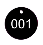 Anodized Aluminum tags are a great combination of durability and affordability.  Black Anodized Aluminum.