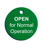 Anodized Aluminum tags are a great combination of durability and affordability.  Green Anodized Aluminum.
