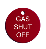 Anodized Aluminum tags are a great combination of durability and affordability.  Red Anodized Aluminum.