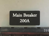 Custom Plastic Laser Engraved Nameplate and Equipment Tags.  Black