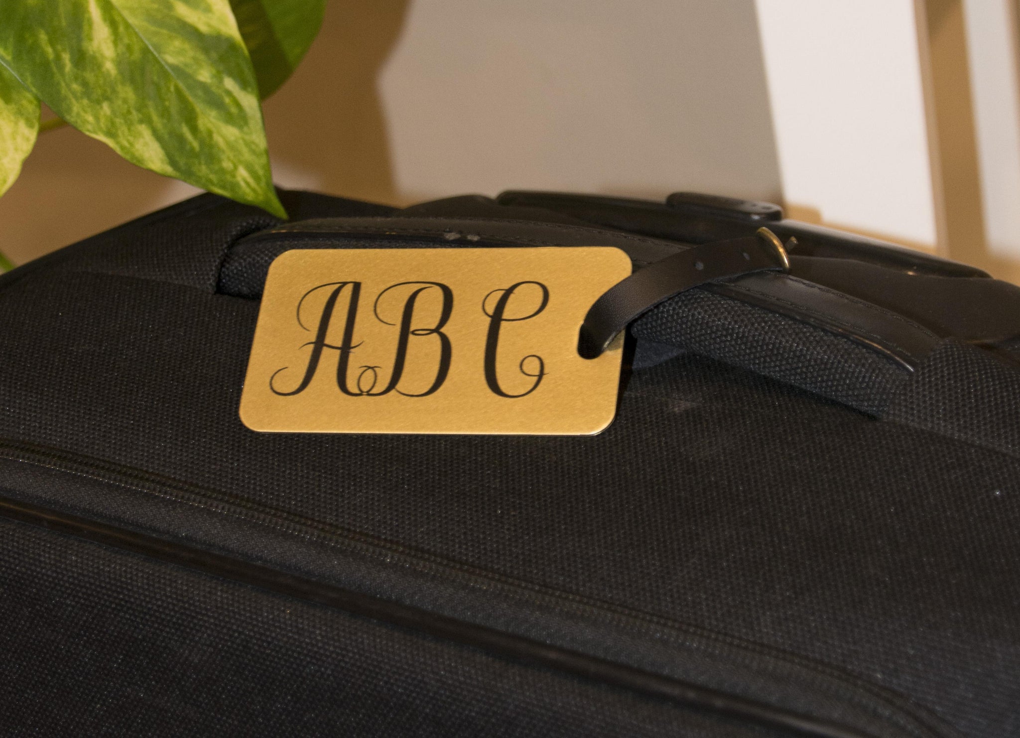 Large Engraved Brass Luggage Tags
