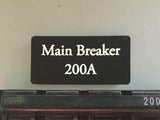 Custom Plastic Laser Engraved Nameplate and Equipment Tags.  Black